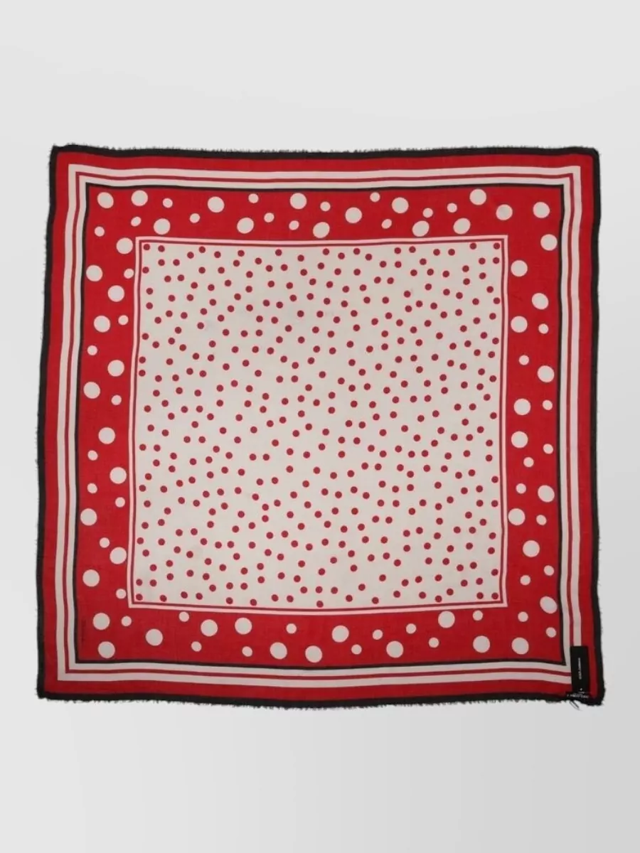 Dolce&Gabbana cashmere polka dot print square scarf