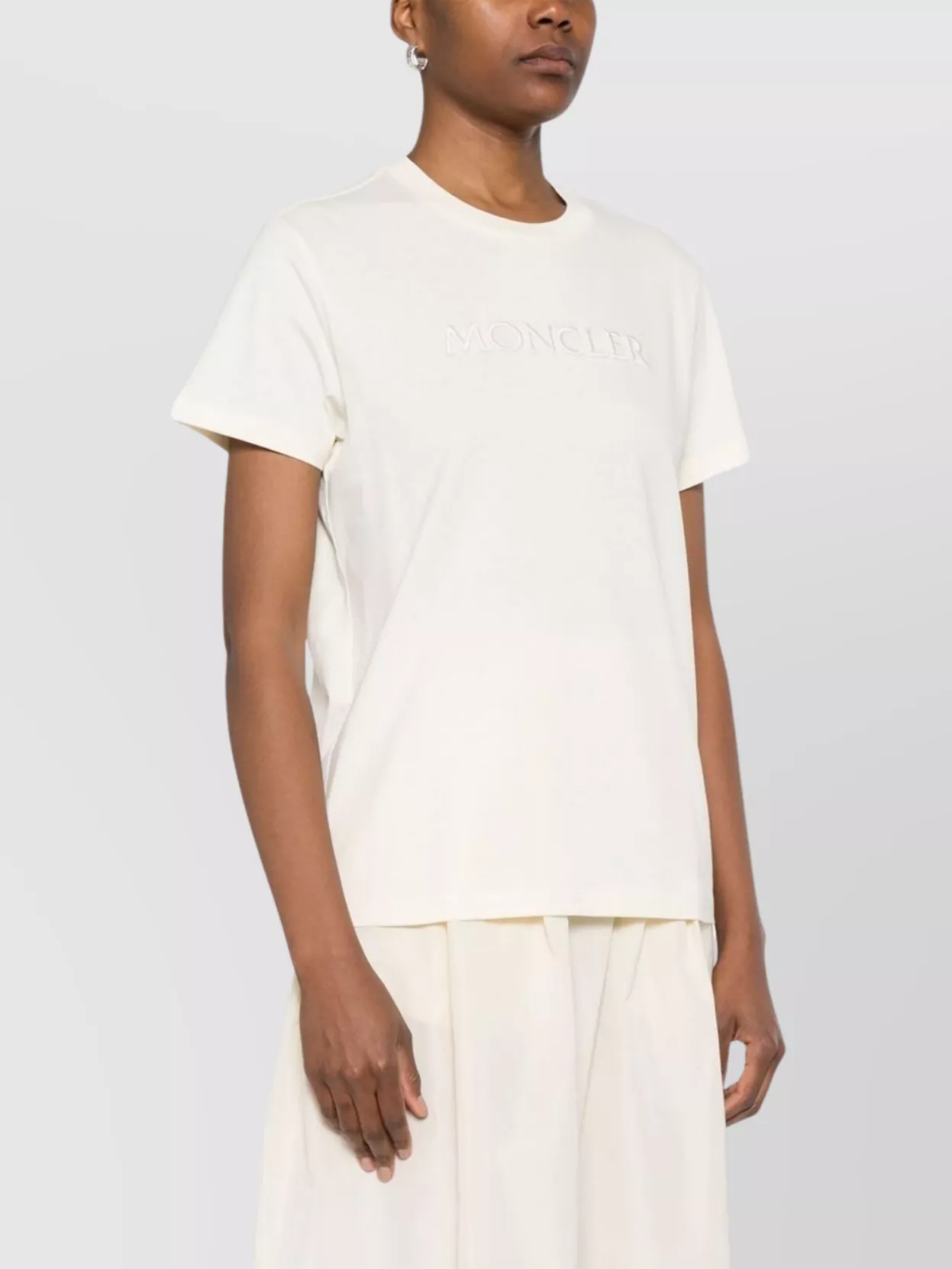 Moncler Cotton Crew Neck Logo T-Shirt