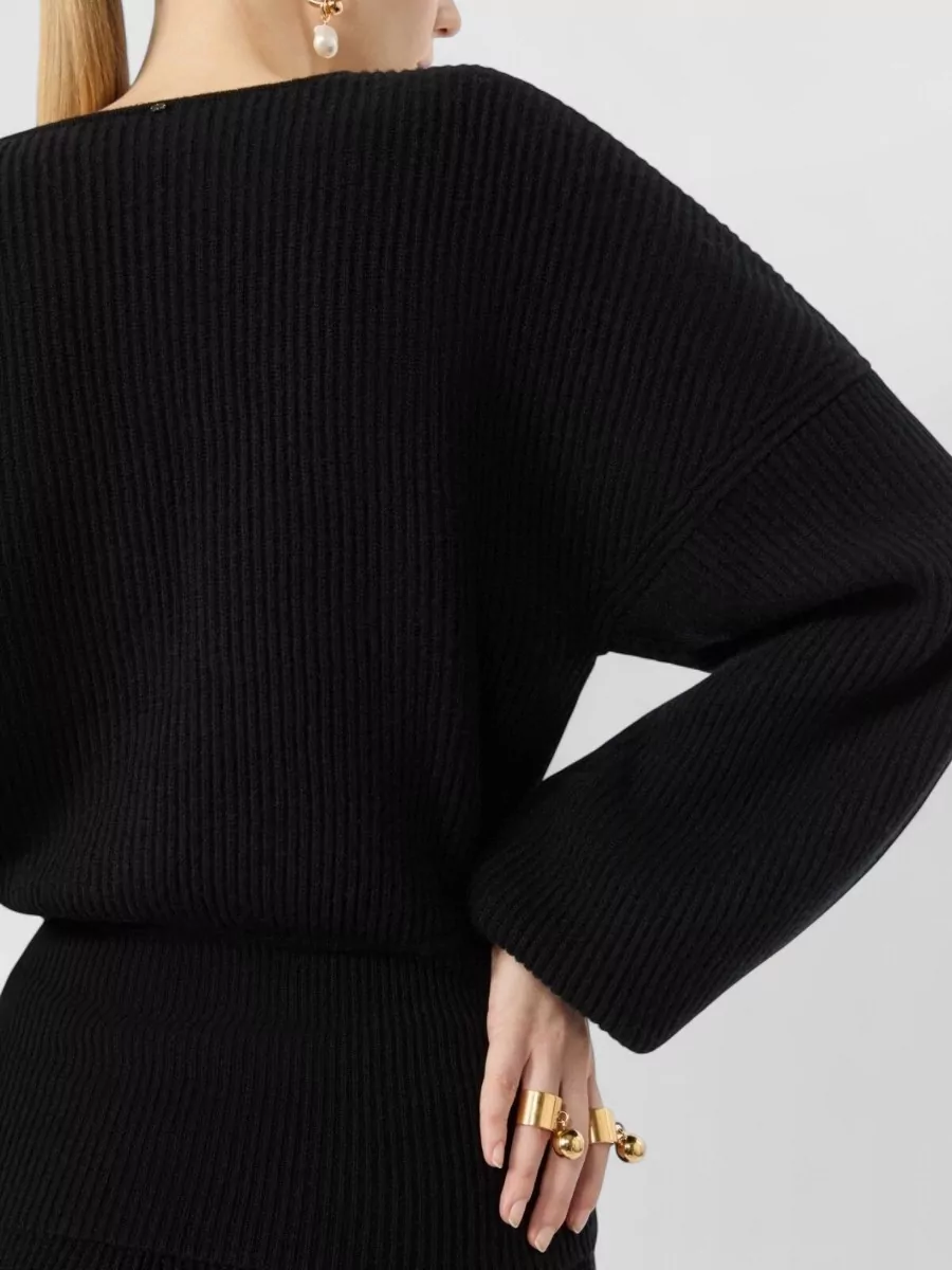 Sportmax Cashmere Ribbed V-Neck Sweater