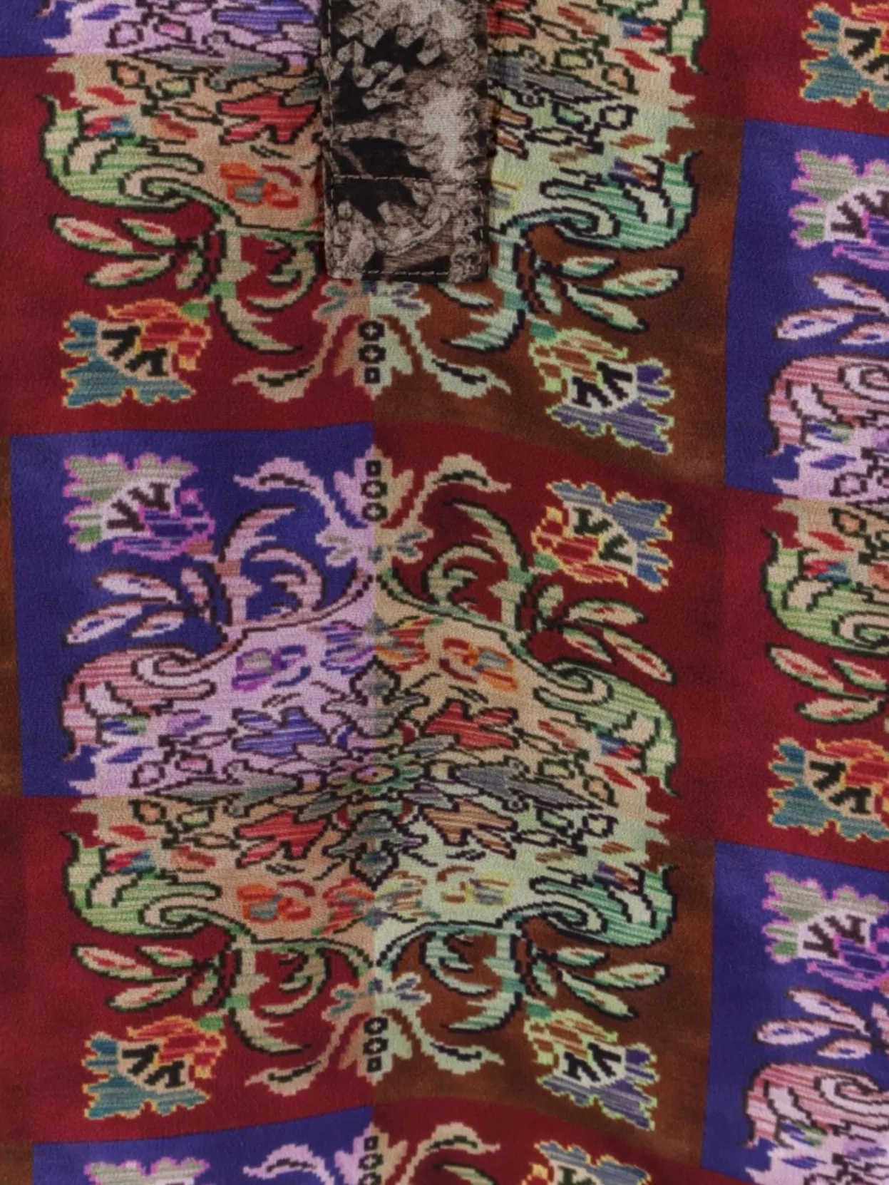 Pierre Louise Mascia Printed Silk Blouse Neck Tie