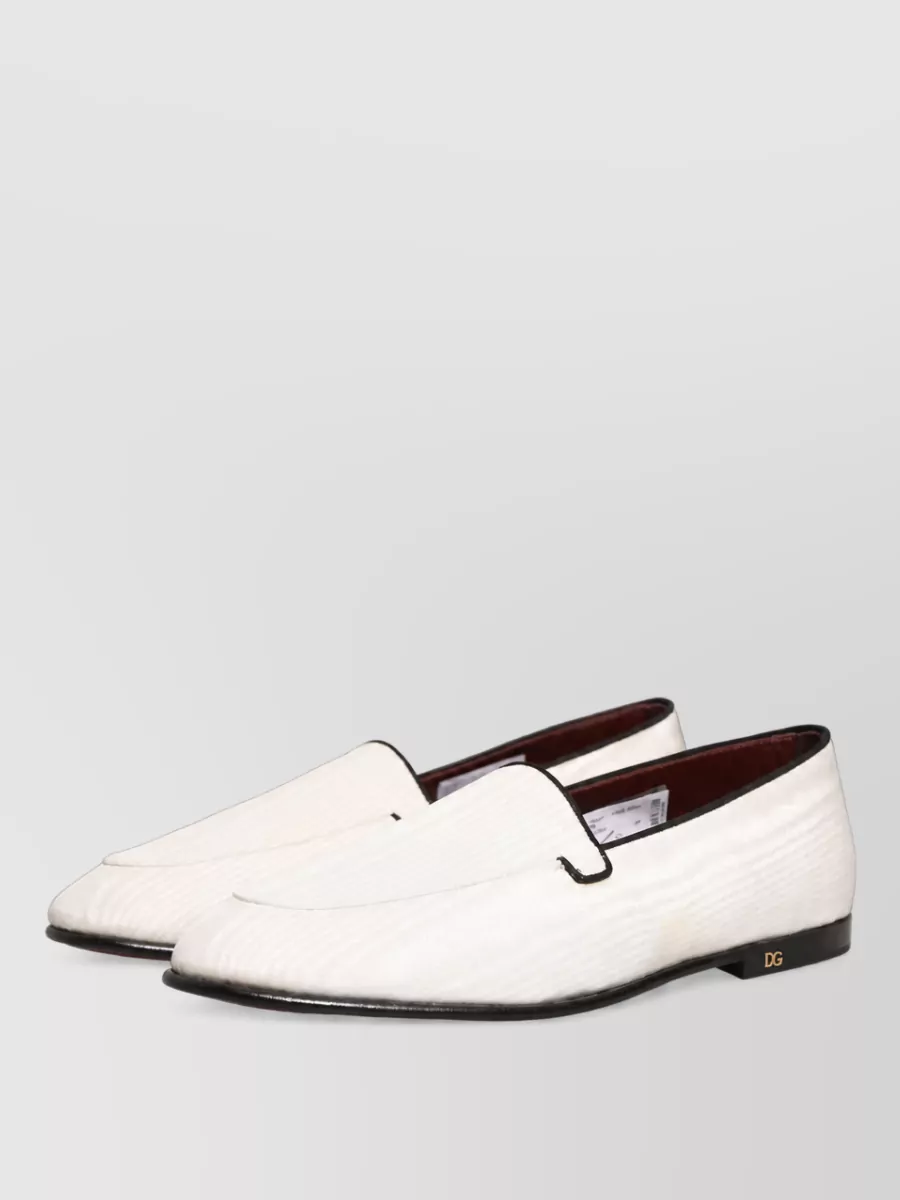 Dolce&Gabbana Leather Slip-On Slippers