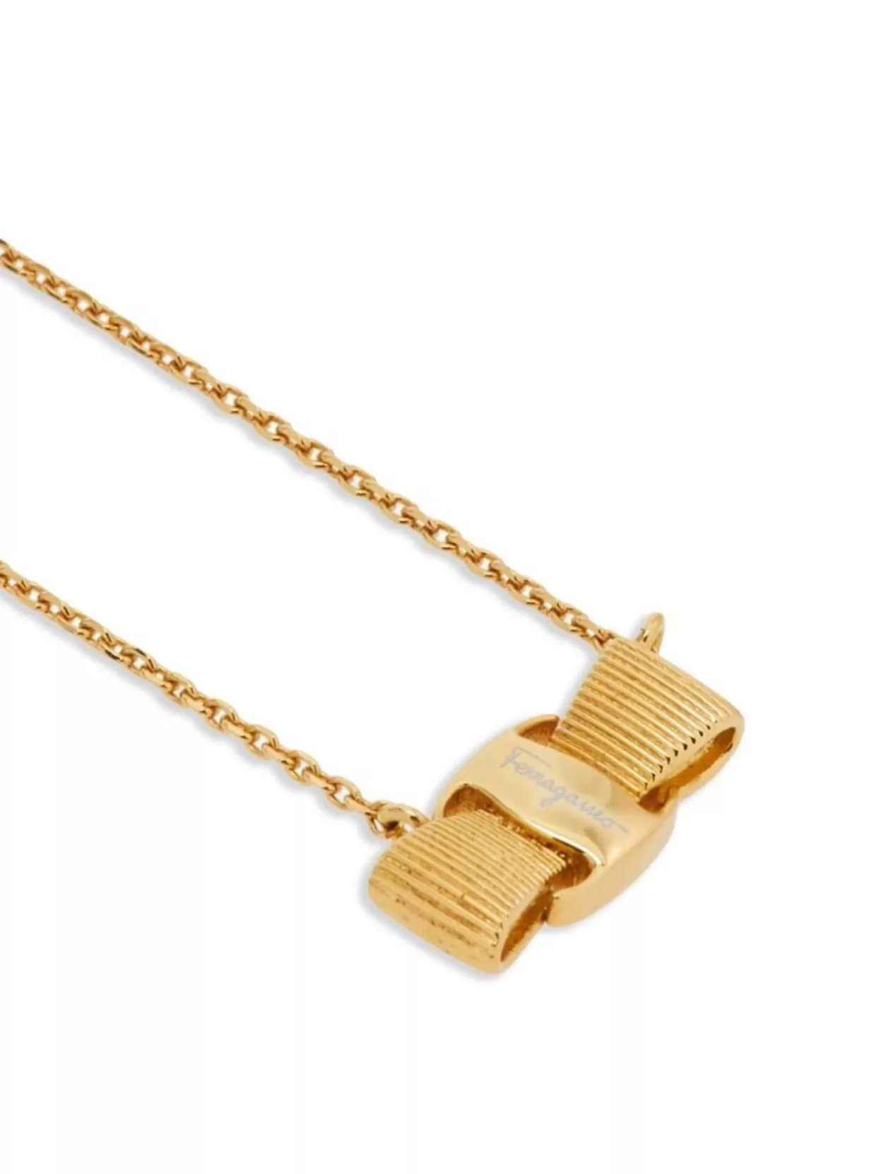 Ferragamo Chain Necklace With Delicate Vara Bow Detail