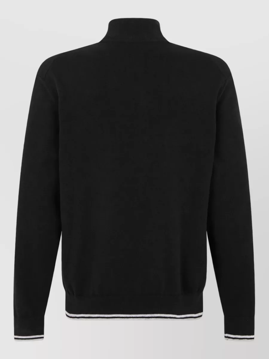 Boss High-Neck Zip-Up Sweatshirt