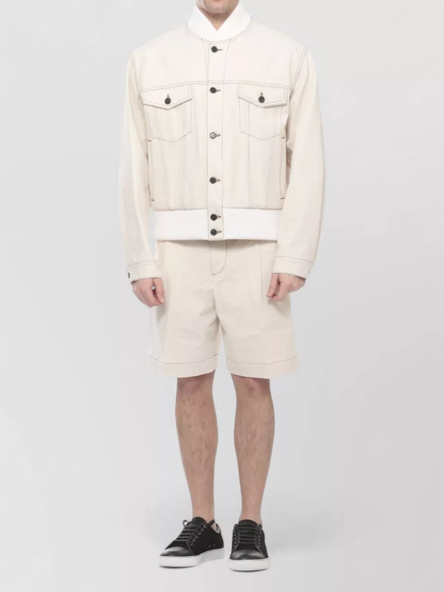 Lanvin Ribbed Bomber Jacket