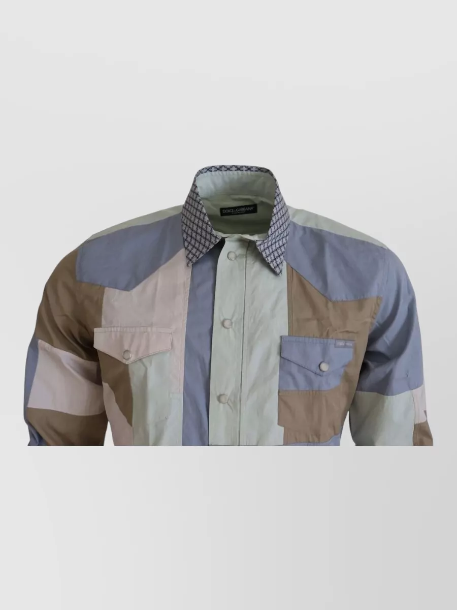 Dolce&Gabbana Patchwork Slim-Fit Shirt