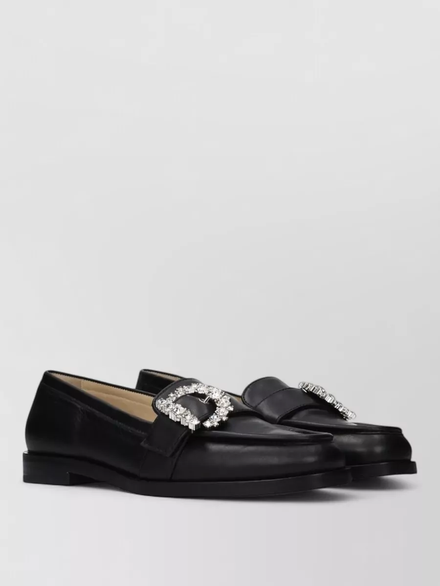 Jimmy Choo Leather Slip-On Loafers