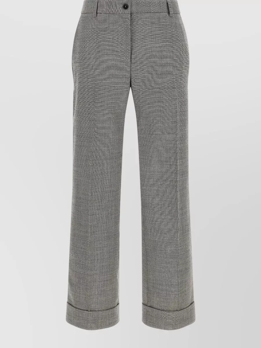 Alberto Biani Wool Wide-Leg Suit Trousers