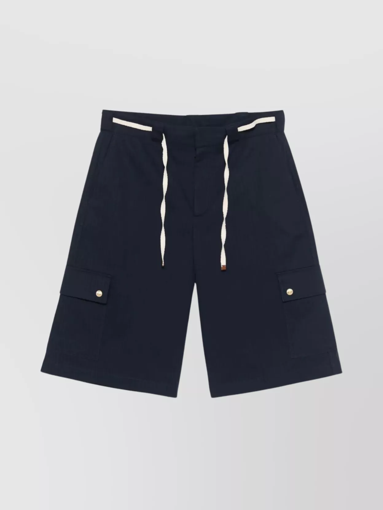 Drôle De Monsieur Chevron Cargo Workwear Shorts Drawstring