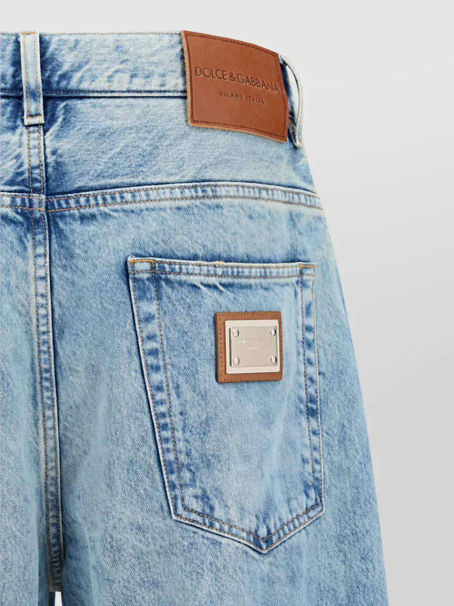 Dolce&Gabbana Denim Oversized Wide-Leg Pants