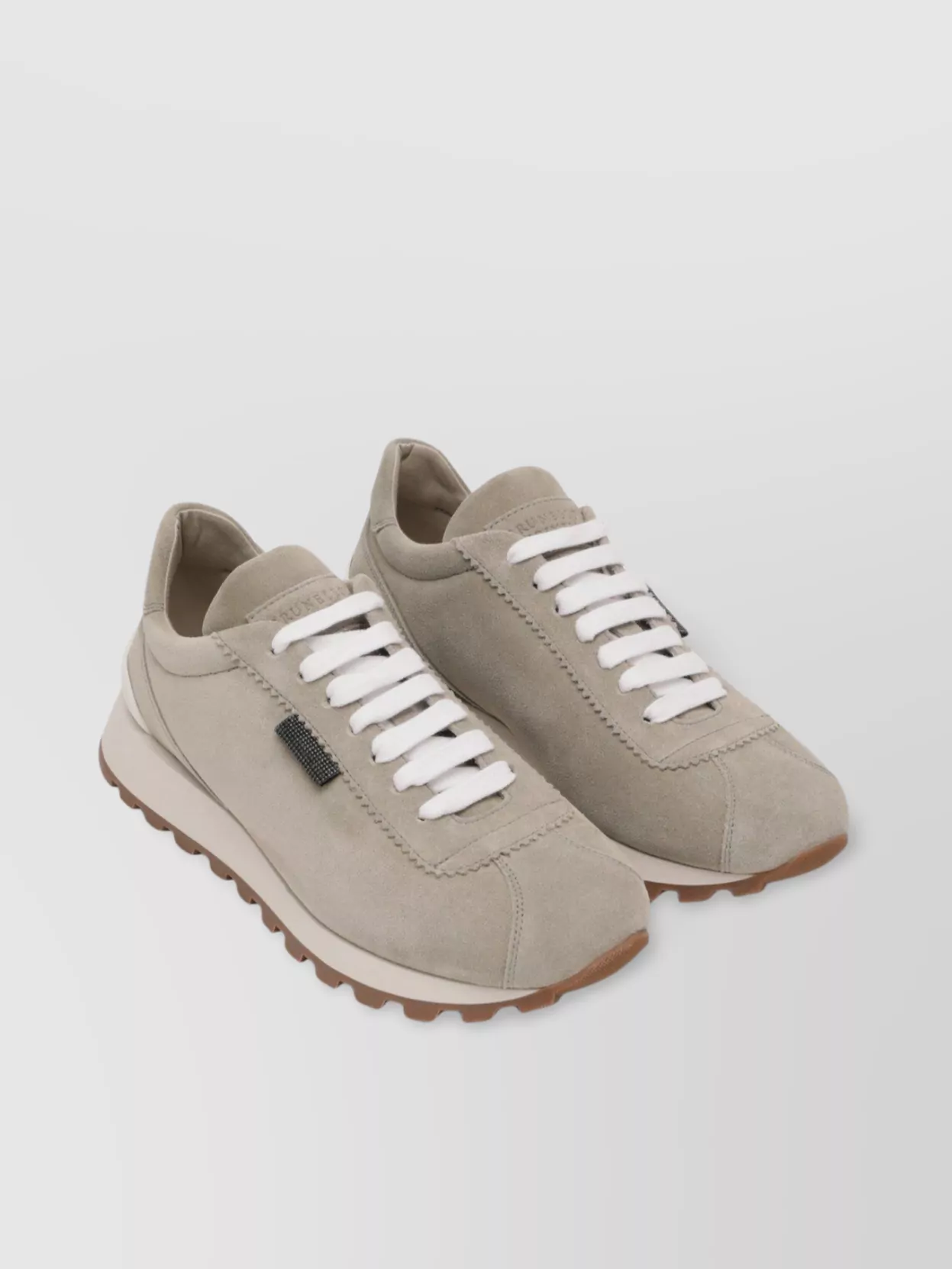 Brunello Cucinelli Suede Rubber Sole Sneakers