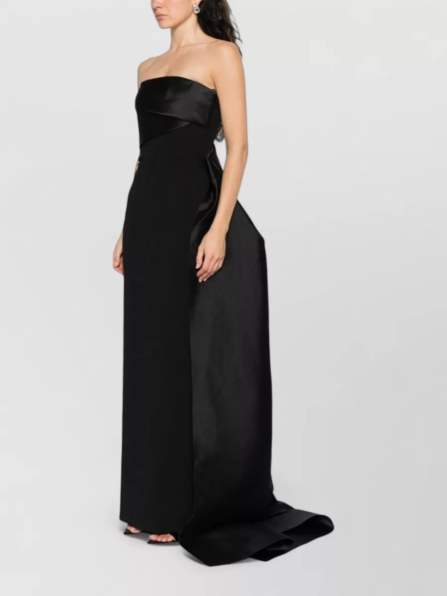 Solace London Off-Shoulder Asymmetric Draped Maxi Dress