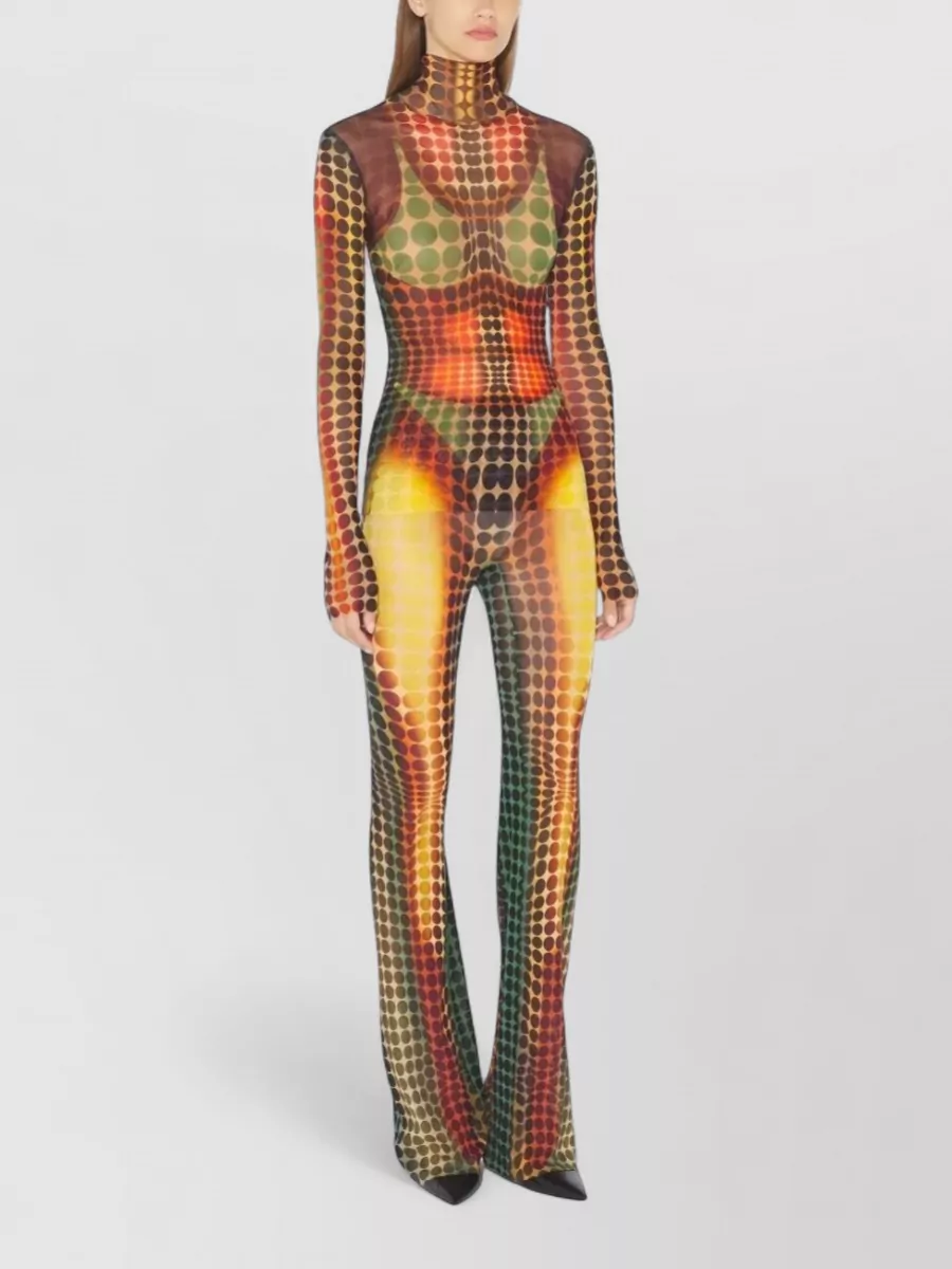 Jean Paul Gaultier Reedition High Waist Flare Trousers Stretch