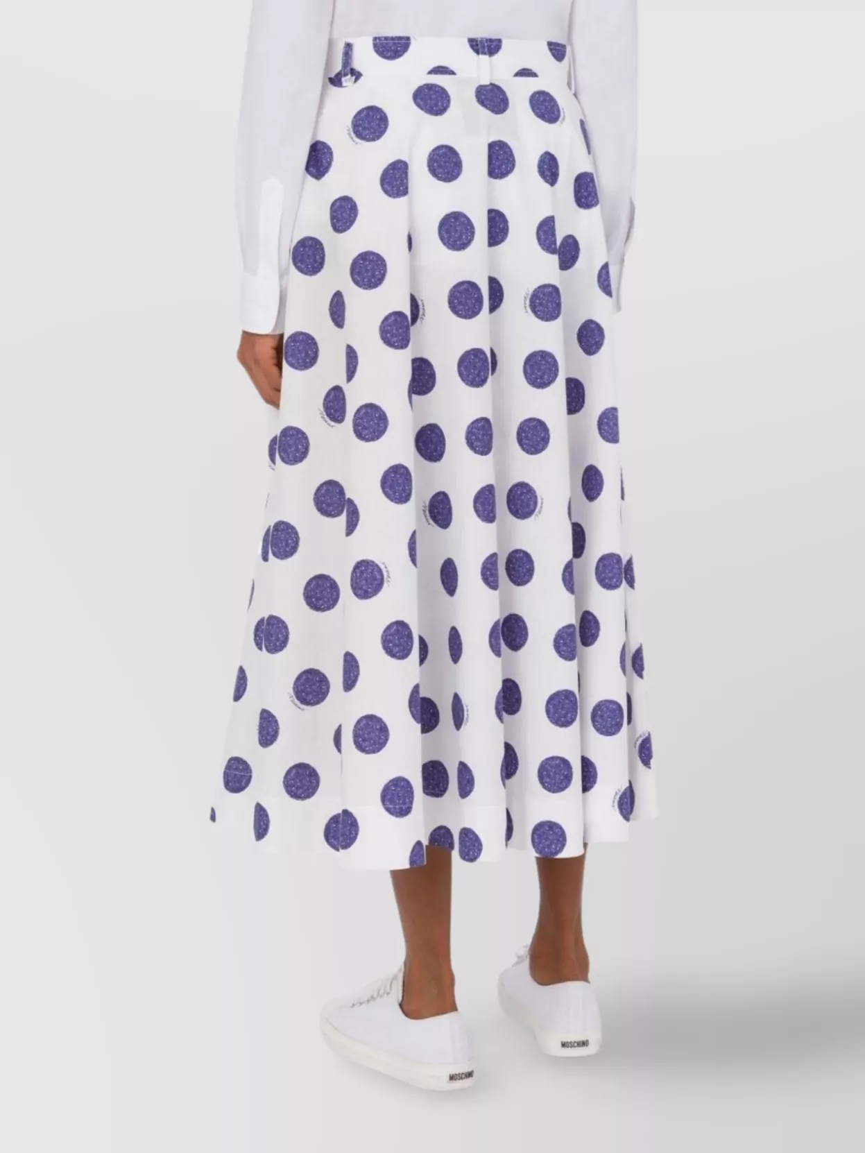 Moschino Biro Polka Dots Poplin Skirt