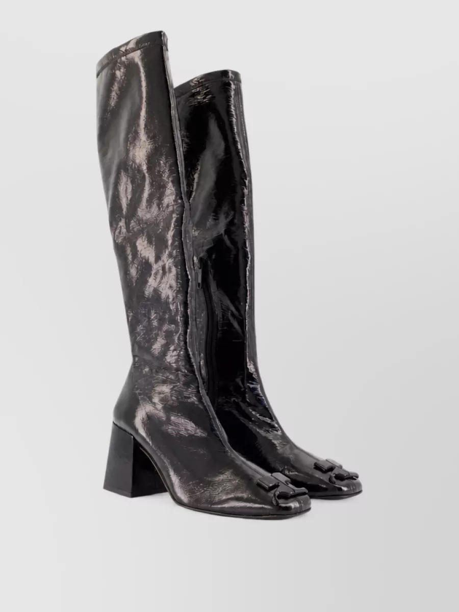 Courrèges vinyl knee-high boots
