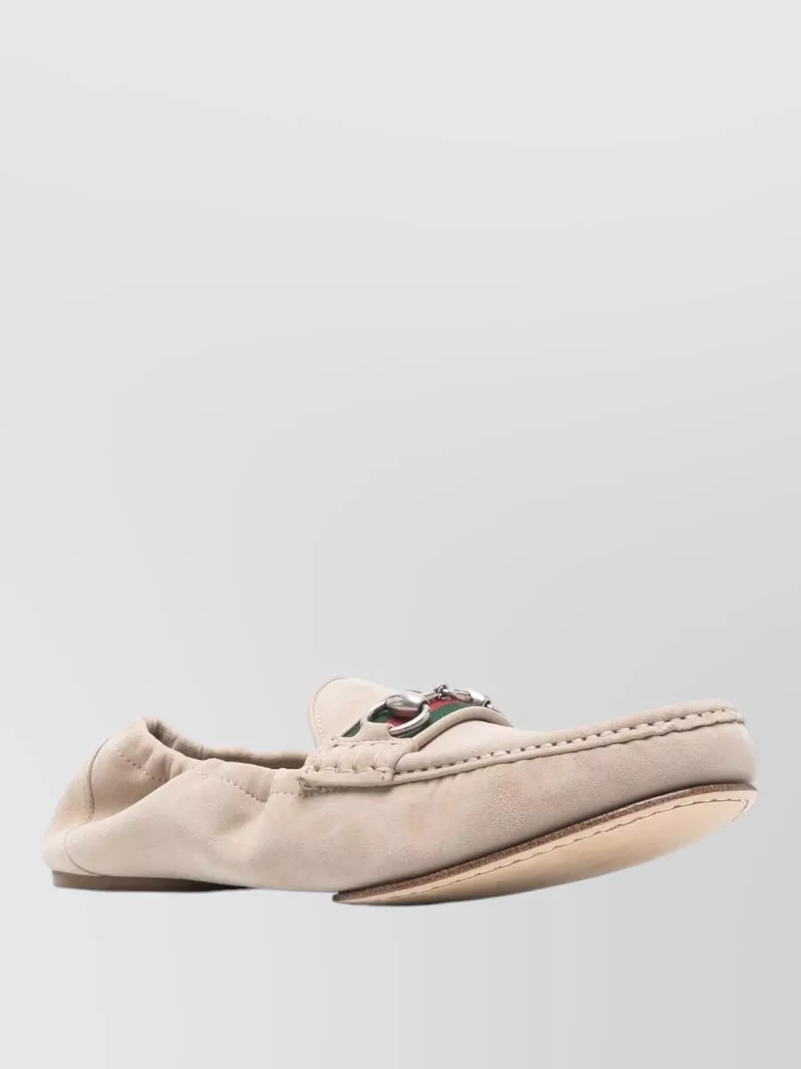 Gucci Horsebit Leather Loafers Round Toe Design
