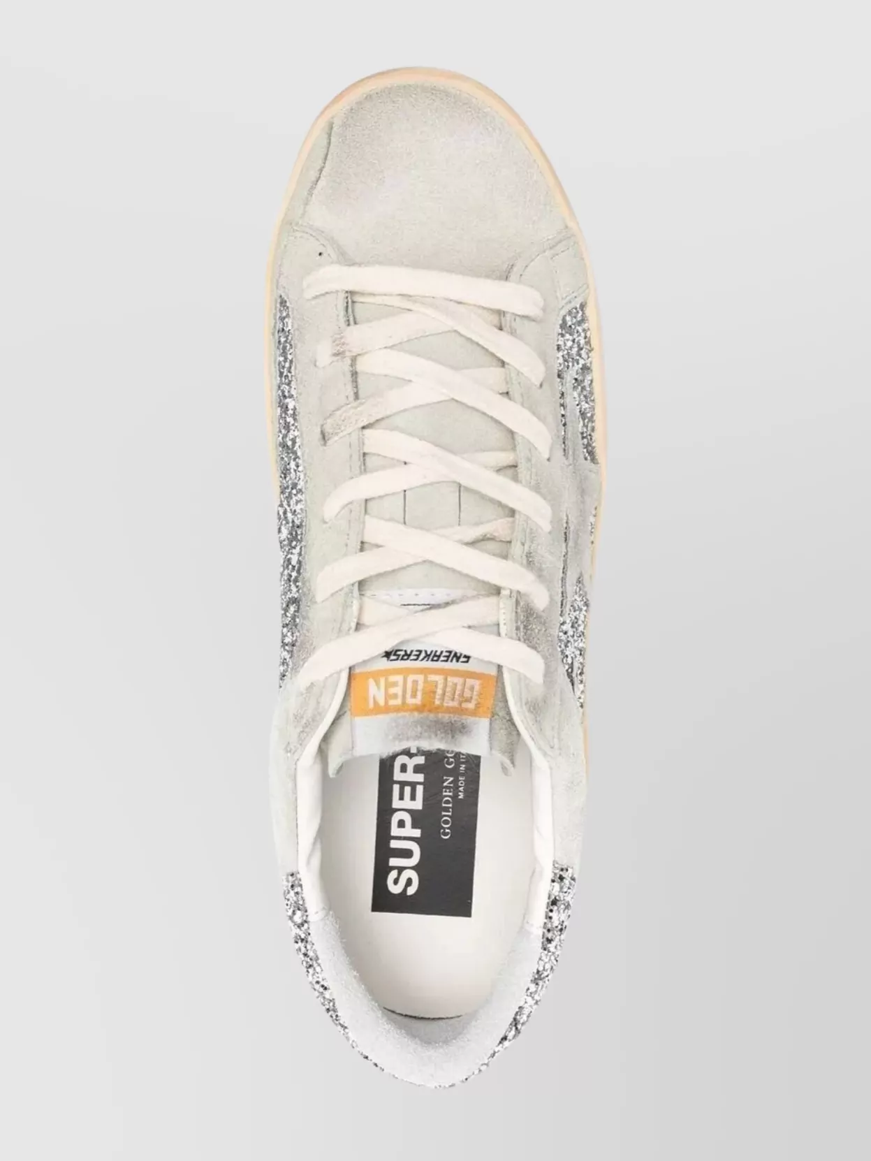 Golden Goose Star Design Suede And Glitter Sneakers In Multi