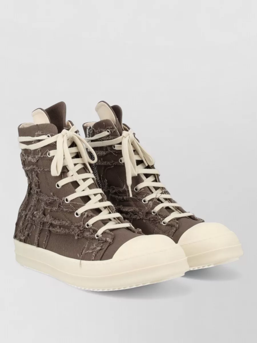 Rick Owens Drkshdw Denim High-Top Sneakers