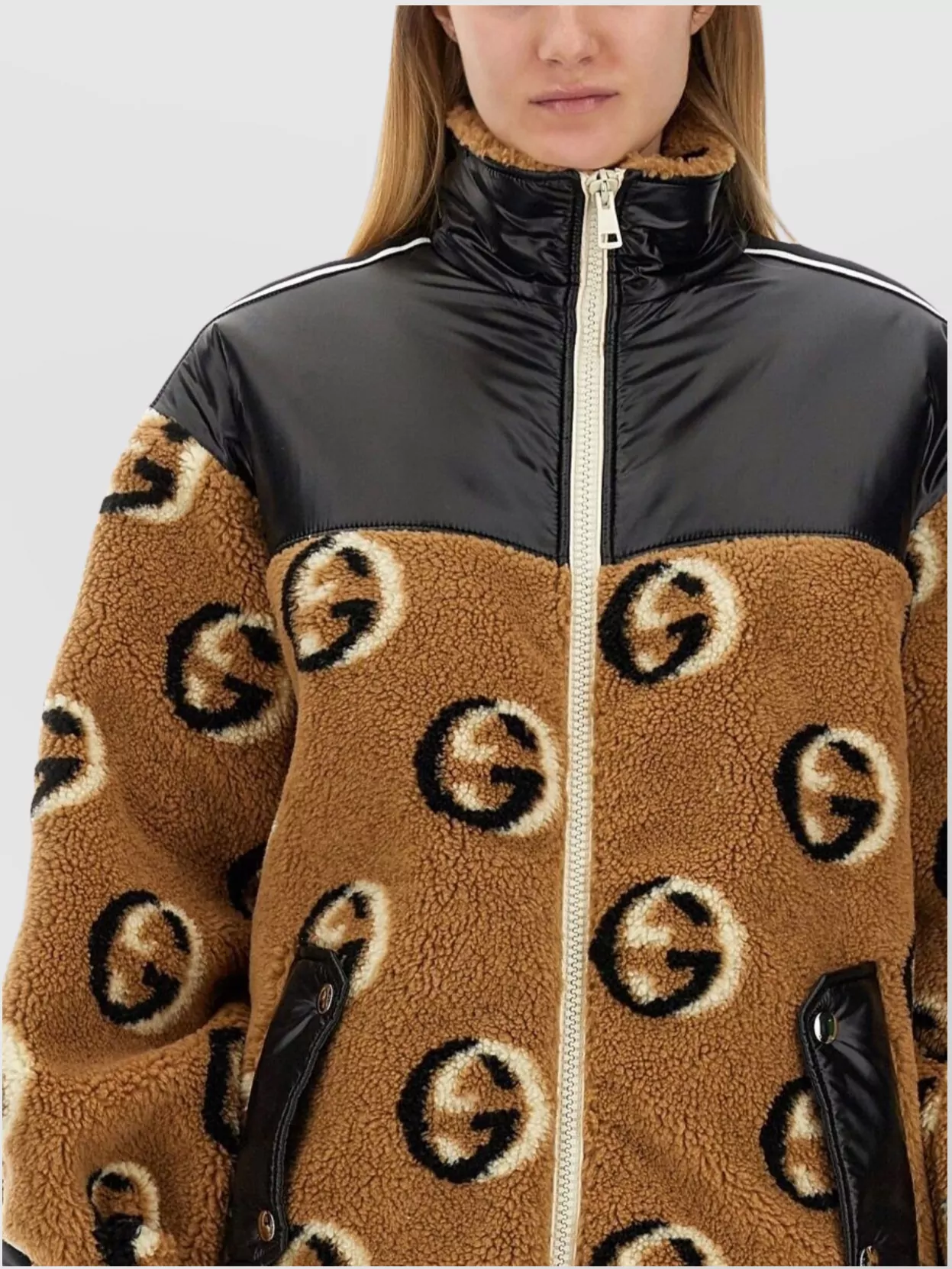 Gucci Oversized Jacket Featuring Contrast Panels