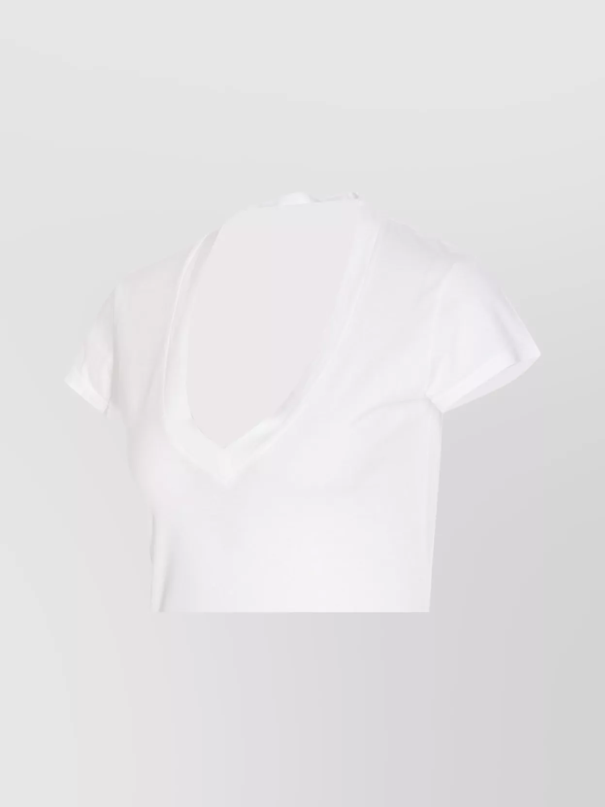 Dondup Fitted V-neck Short Sleeves Top