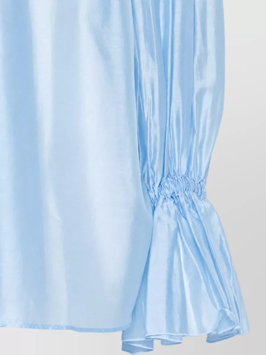 Thelatest Sheer Ruffled High-Neck Blouse