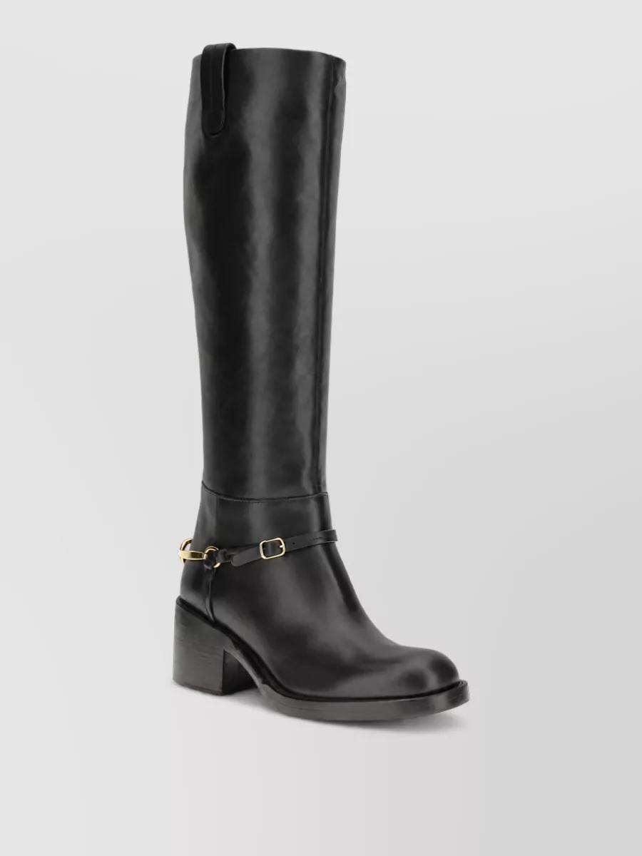 Chloé leather riding boots