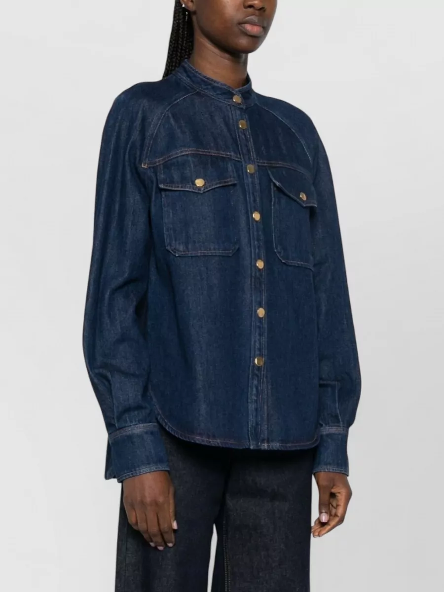 Forte Forte Cotton Denim Shirt Long Sleeves Buttons