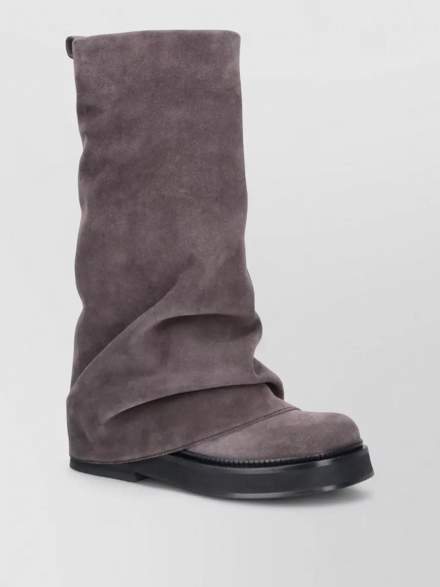 The Attico suede leather draped ankle boots
