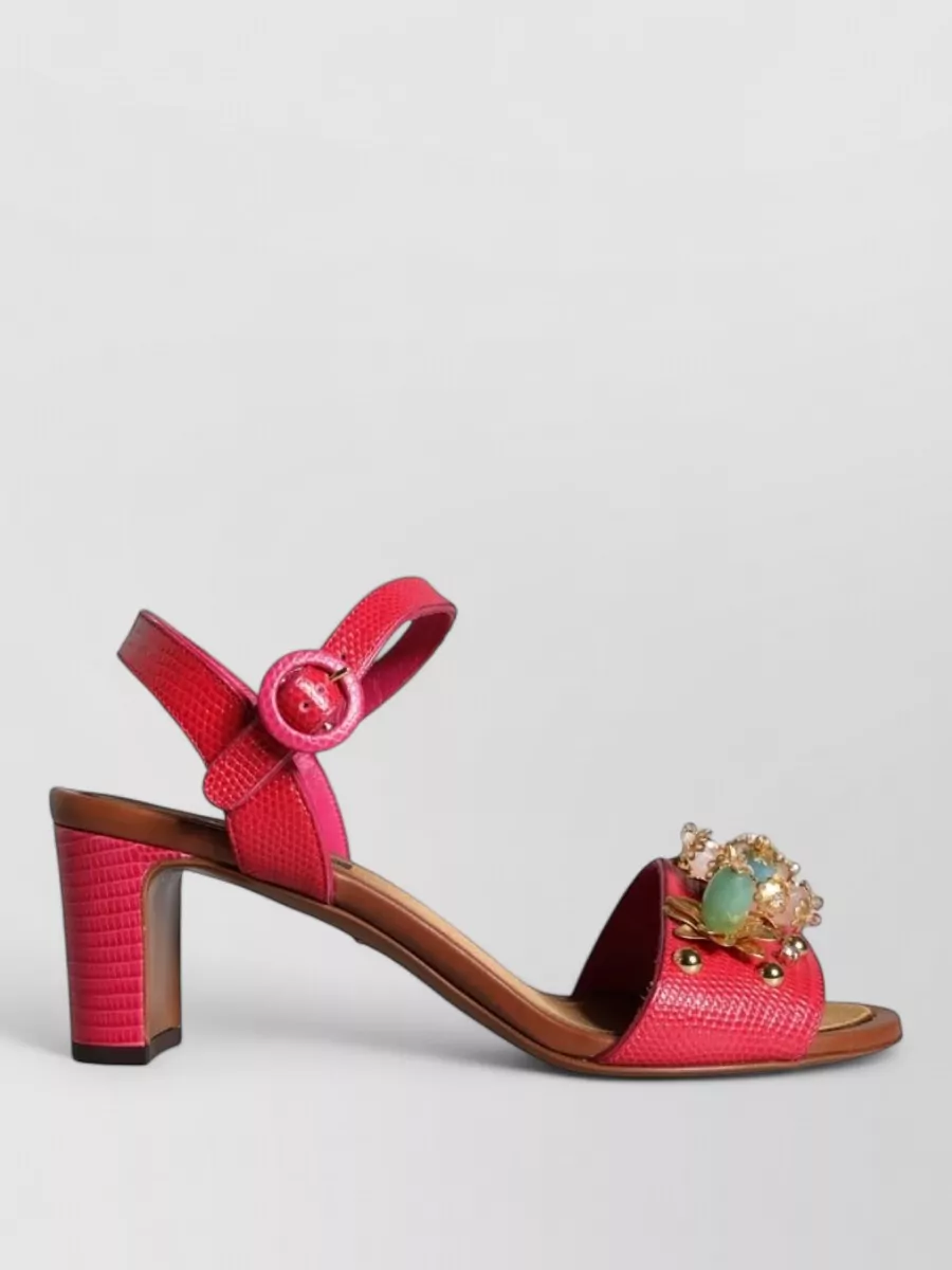 Dolce&Gabbana Leather Embellished Sandals