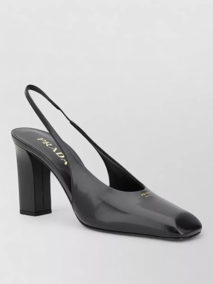 Prada leather slingback pumps