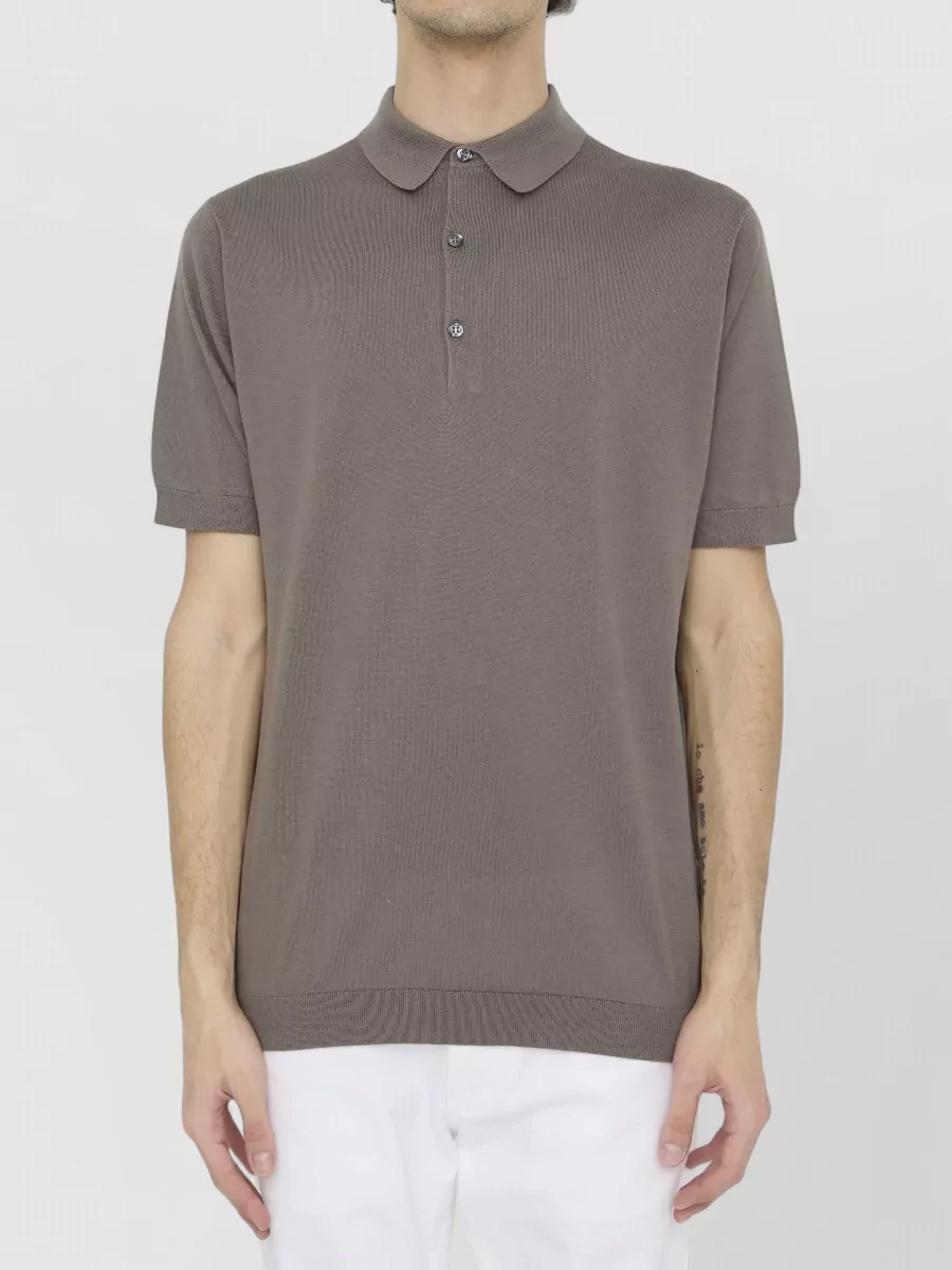 John Smedley Ribbed Regular-Fit Polo Shirt