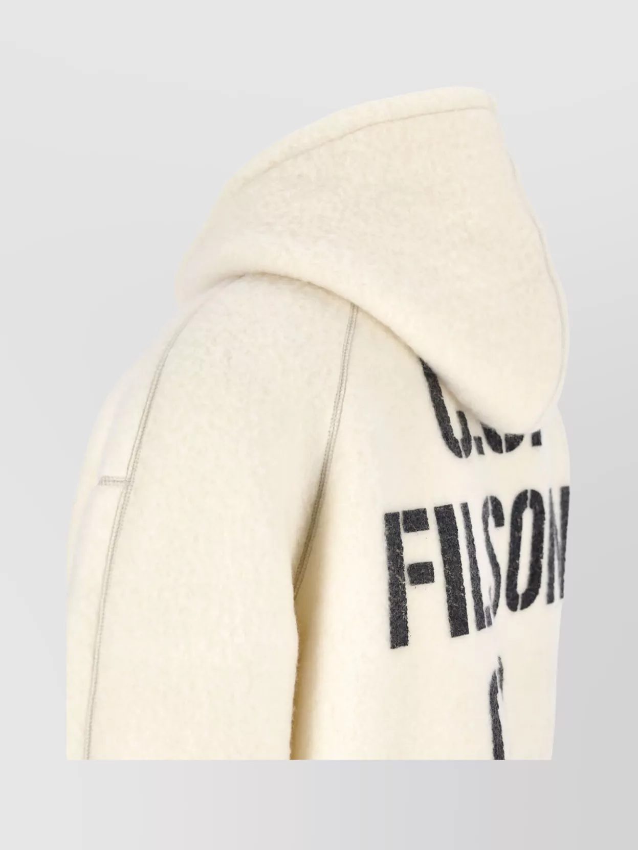 Junya Watanabe Hooded Graphic Print Sweatshirt Front Pocket