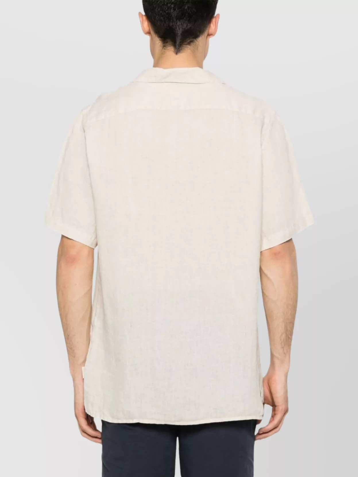 PAUL SMITH SHORT SLEEVE CAMP COLLAR SHIRT WITH STRAIGHT HEM