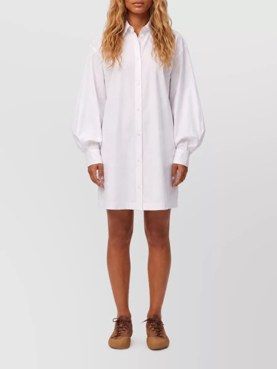 Loewe Cotton Batwing-sleeve Mini Shirt Dress