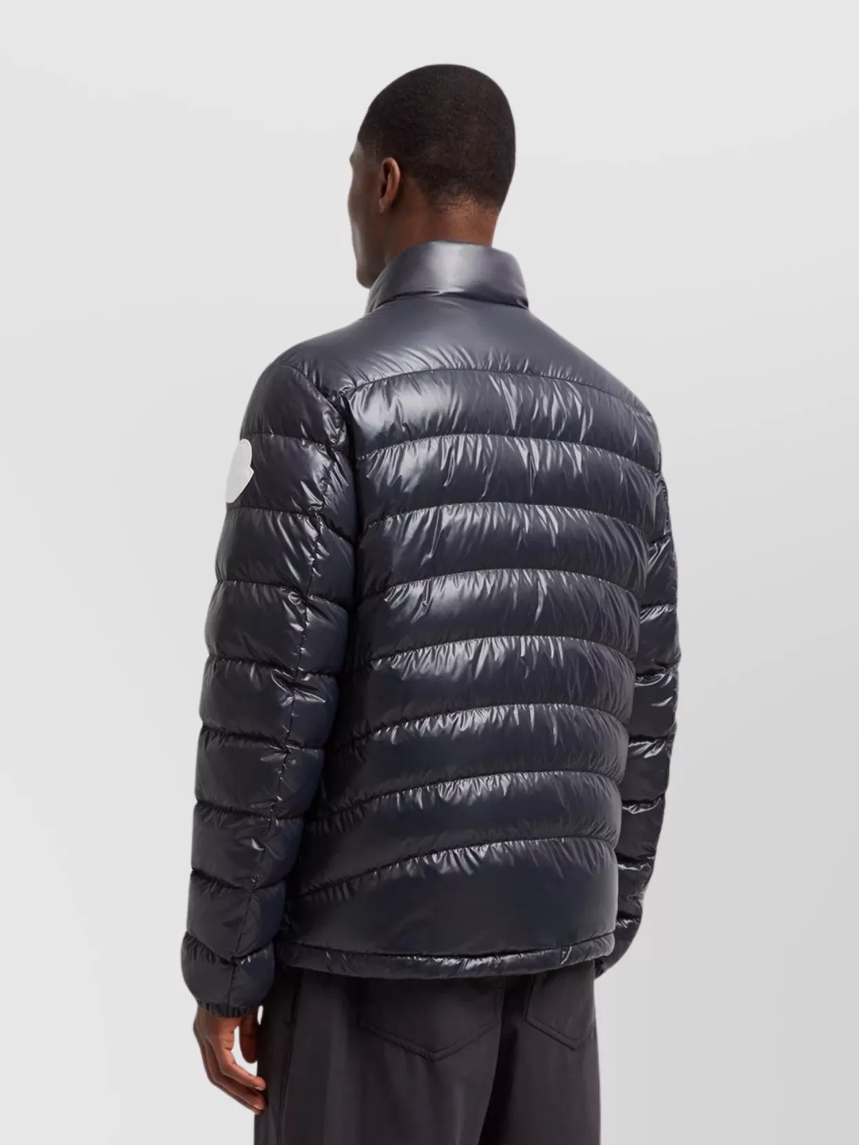 Moncler Puffer Jacket With Adjustable Cuffs And High Collar