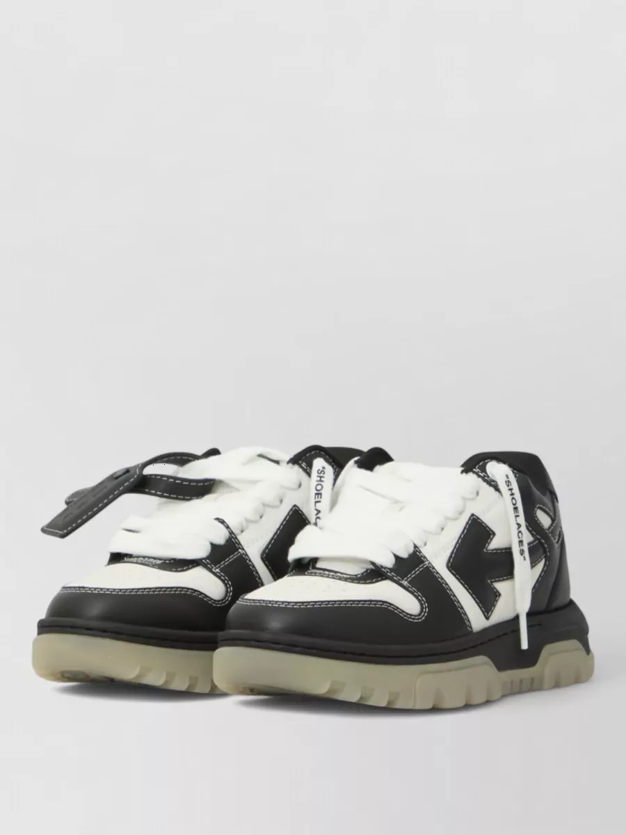Off-White Calfskin Chunky Low-Top Sneakers
