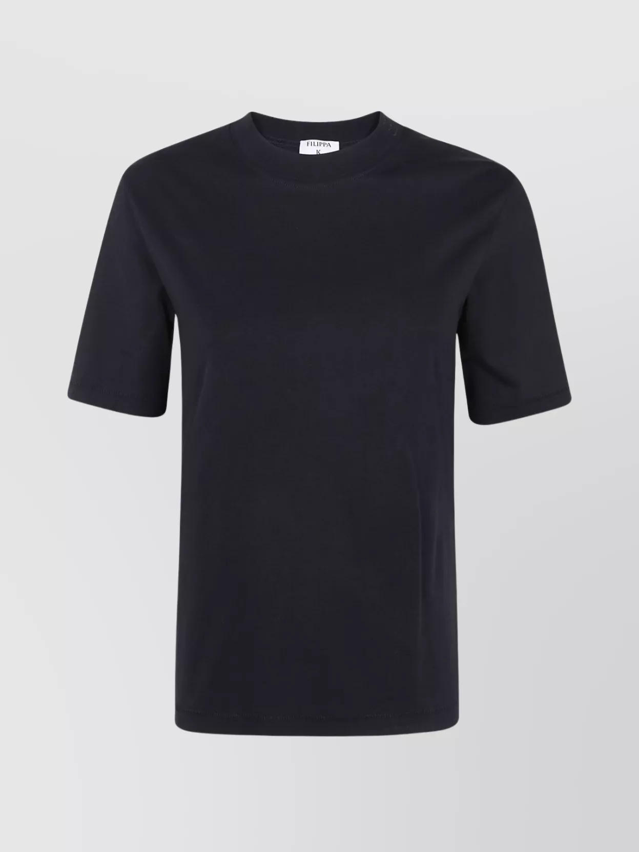 Filippa K Plain Short Sleeve Crew Neck Top In Black