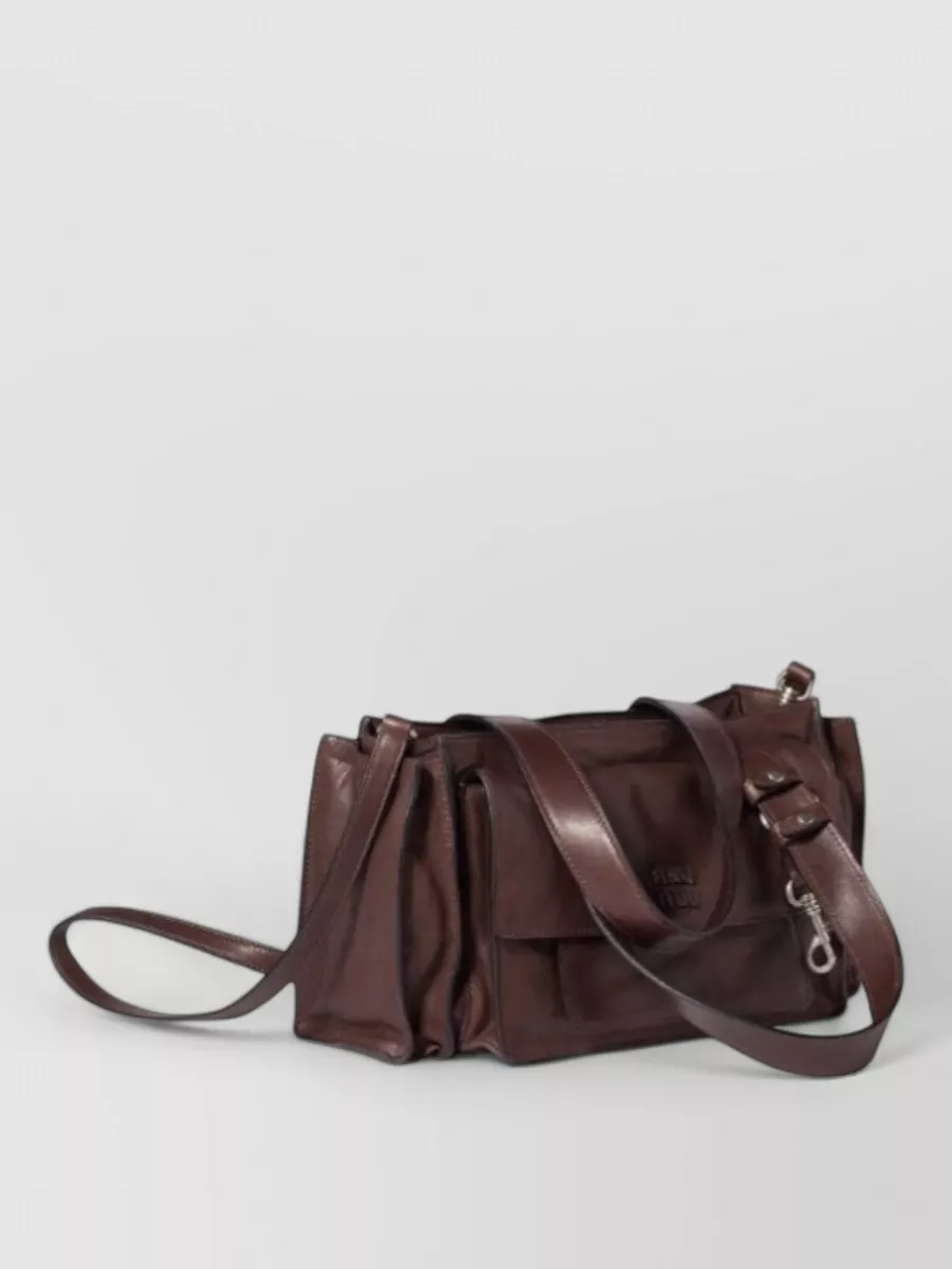 Miu Miu Lamb Leather Tote Bag