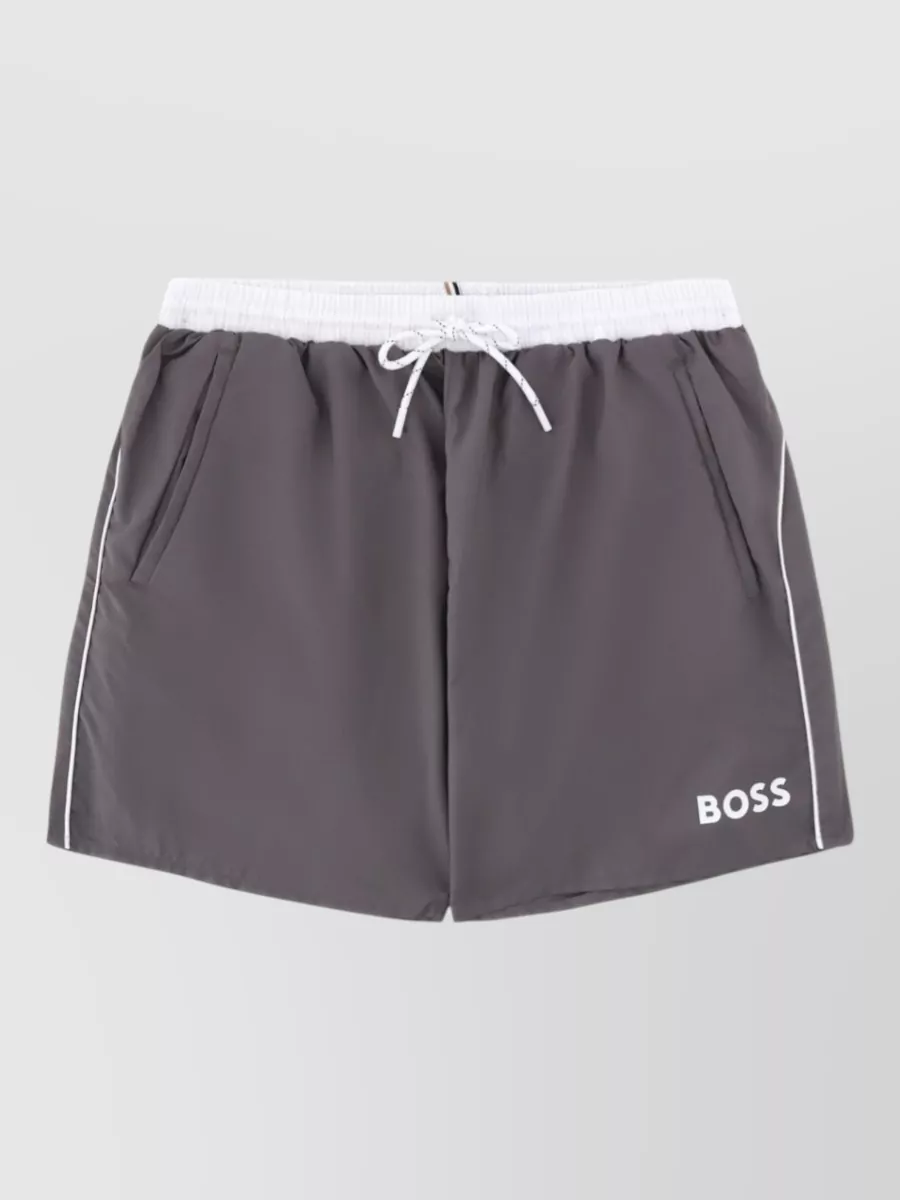 Boss logo swim shorts