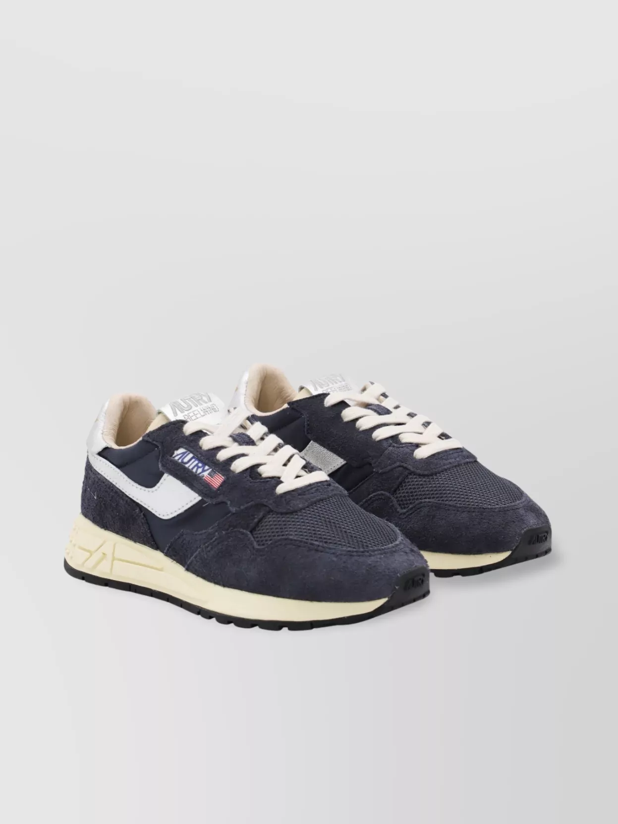 Autry 'reelwind' Blue Low Top Sneakers With Logo Patch On Tongue And Side And Logo Lettering On The Heel In Black
