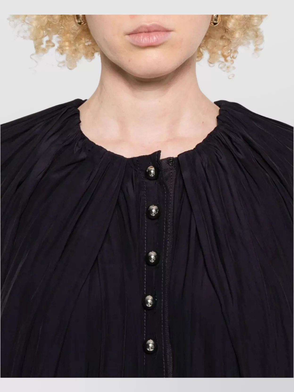 Lanvin Tunic With Puffy Sleeves And Pleats