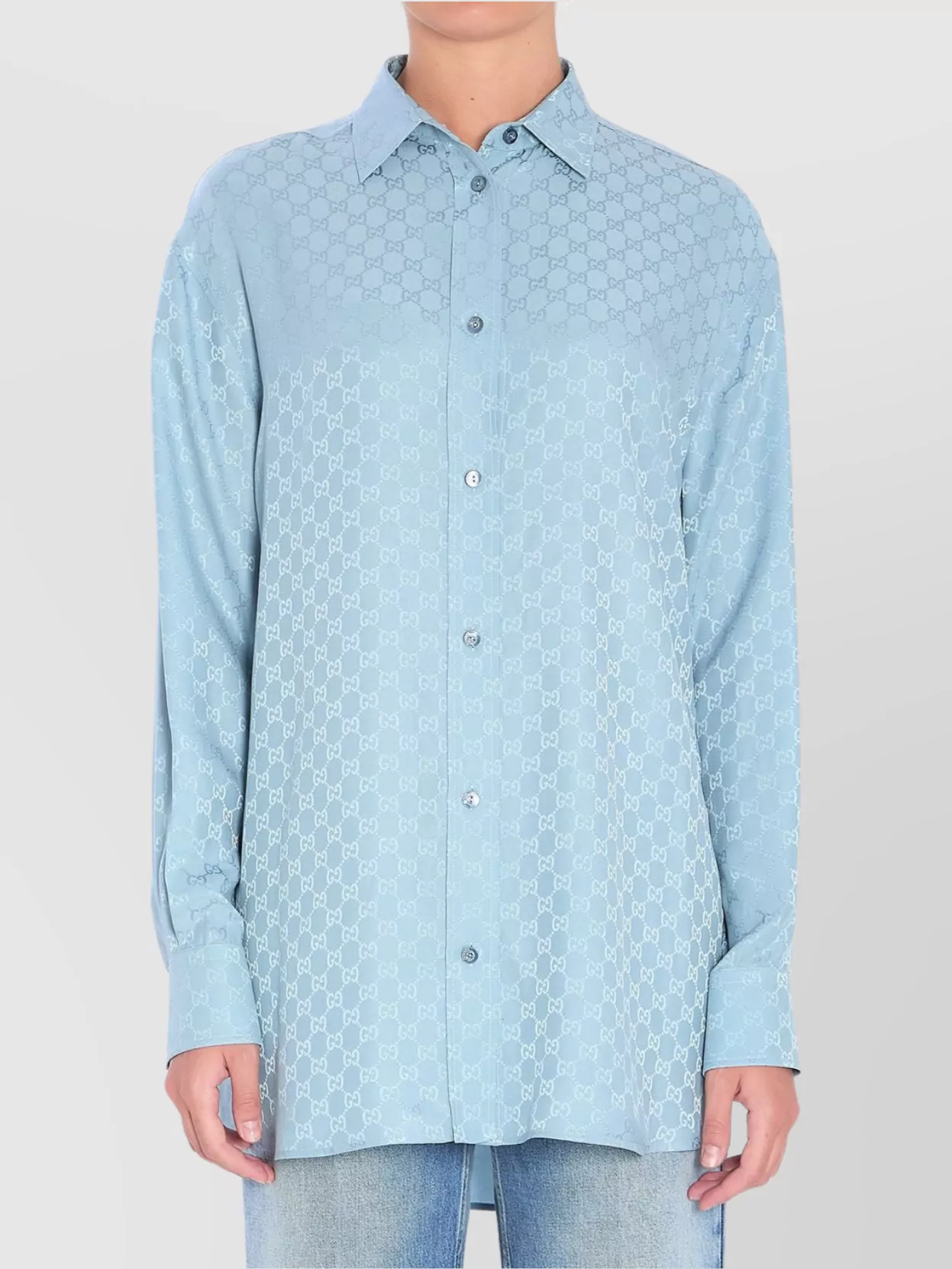 Gucci Monogram Collared Shirts Long Sleeves