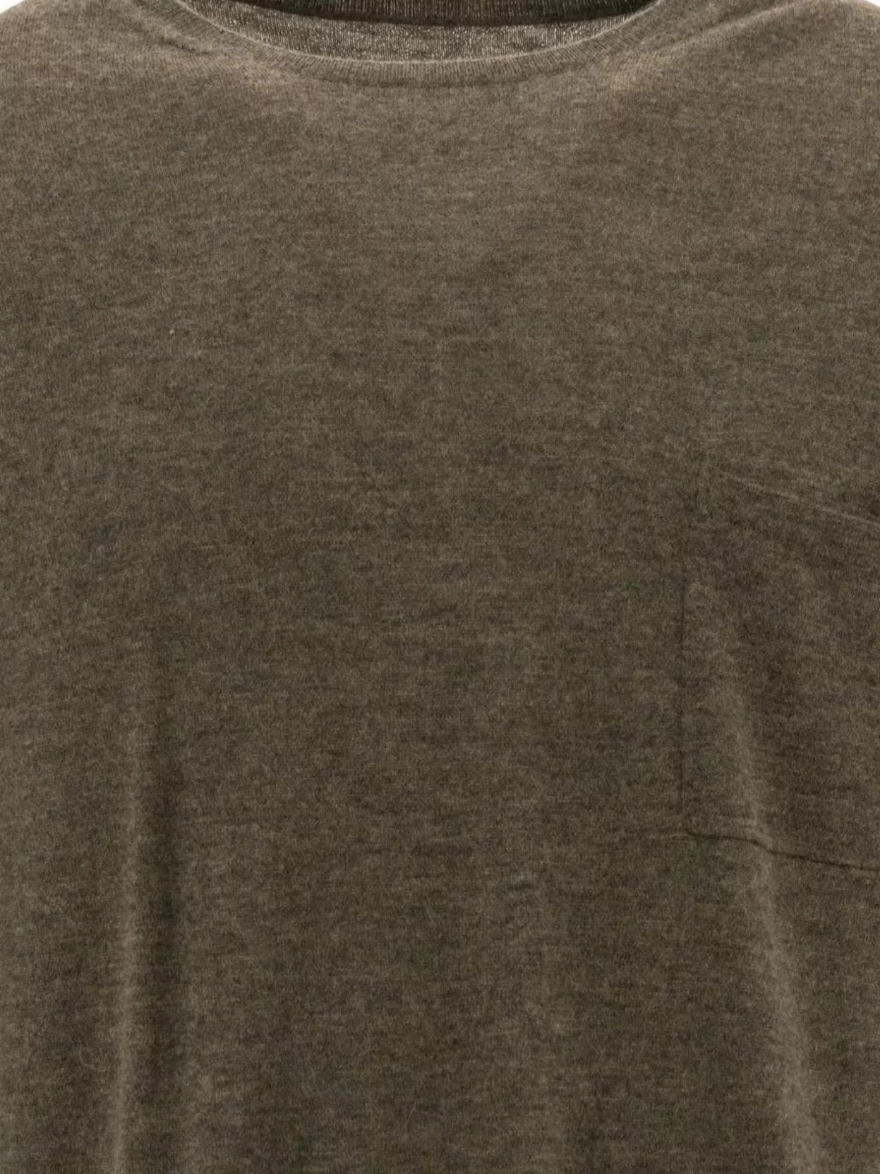 Acne Studios Men Cashmere Crewneck Sweater In Green
