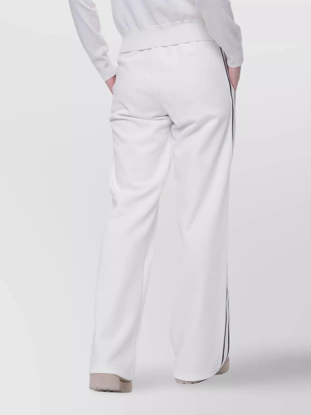 P.a.r.o.s.h Waistband Trousers With Pockets And Stripes