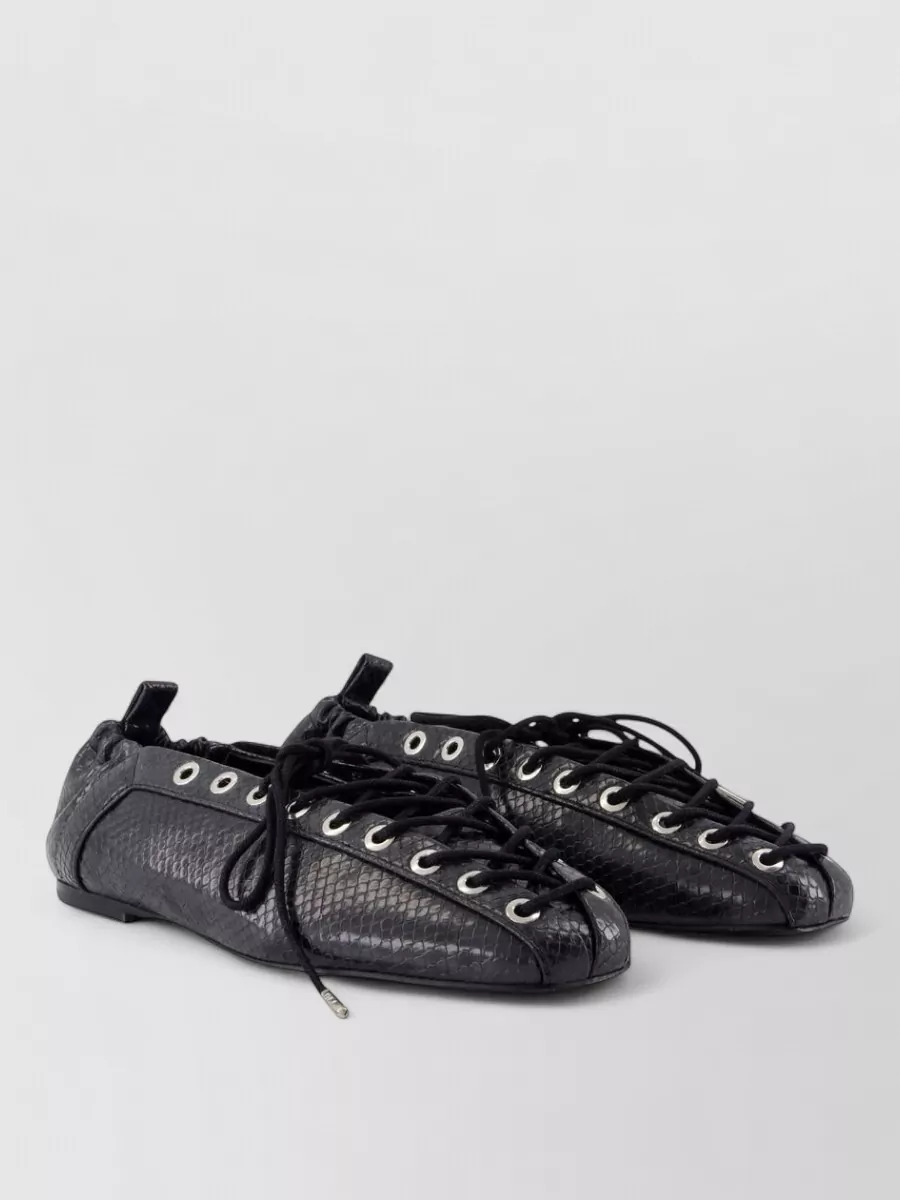 Ganni lace up ballerinas