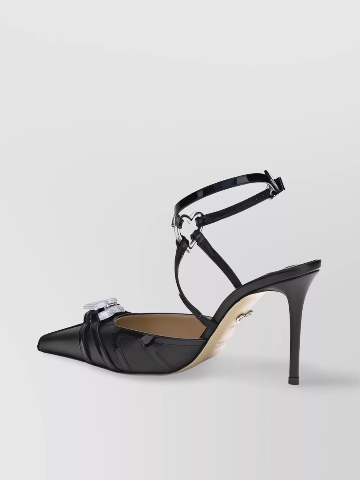Mach & Mach Heart strap stiletto pumps | The Fashion Square