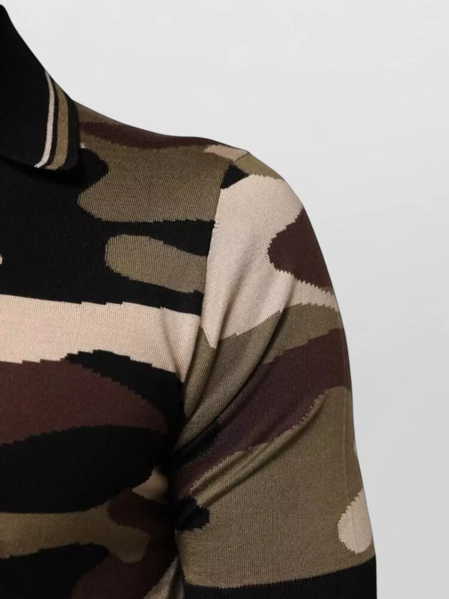 Dolce&Gabbana Silk Camouflage Polo Shirt