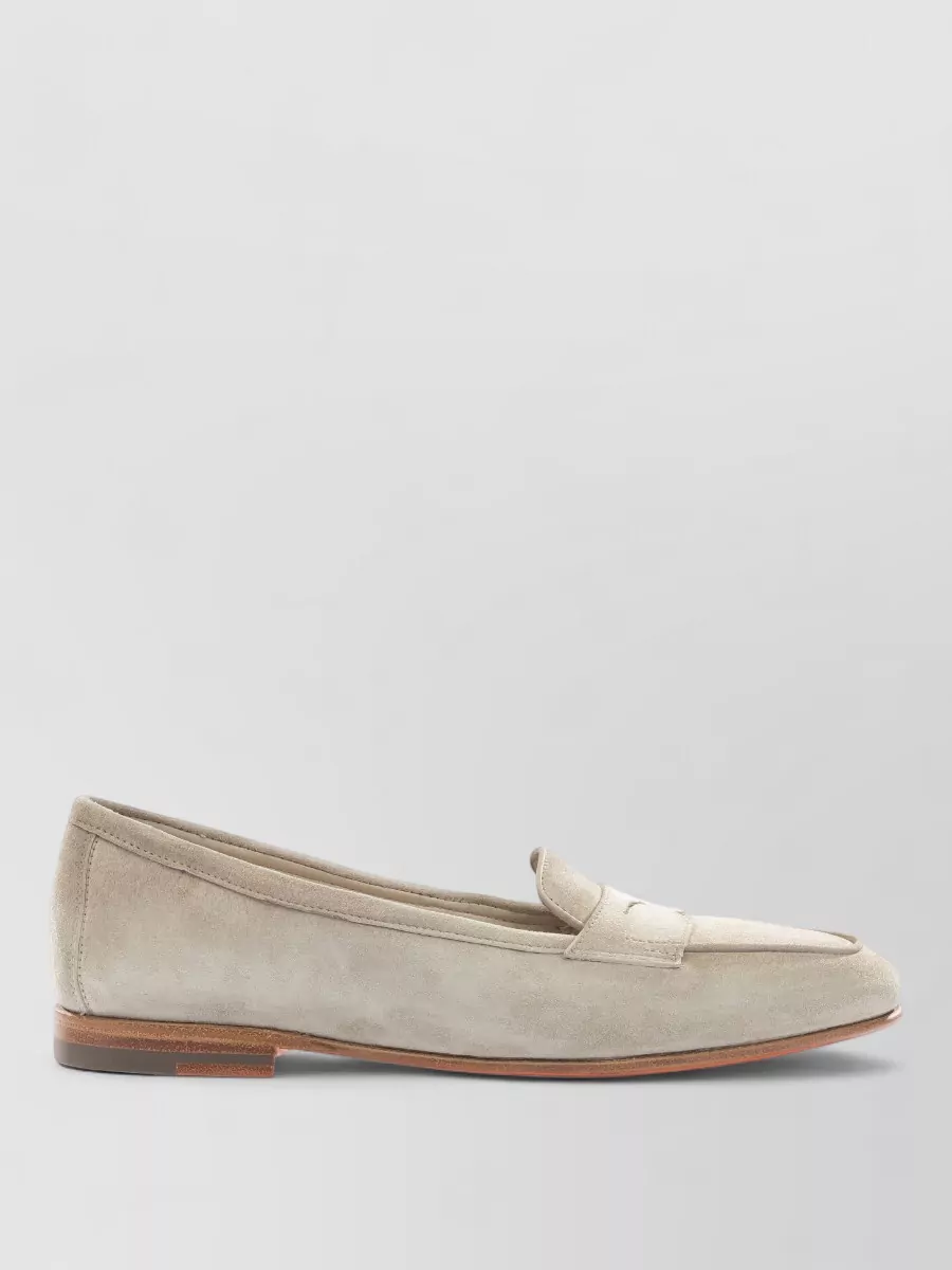Santoni Carla Loafers Round Toe Suede Rubber Sole