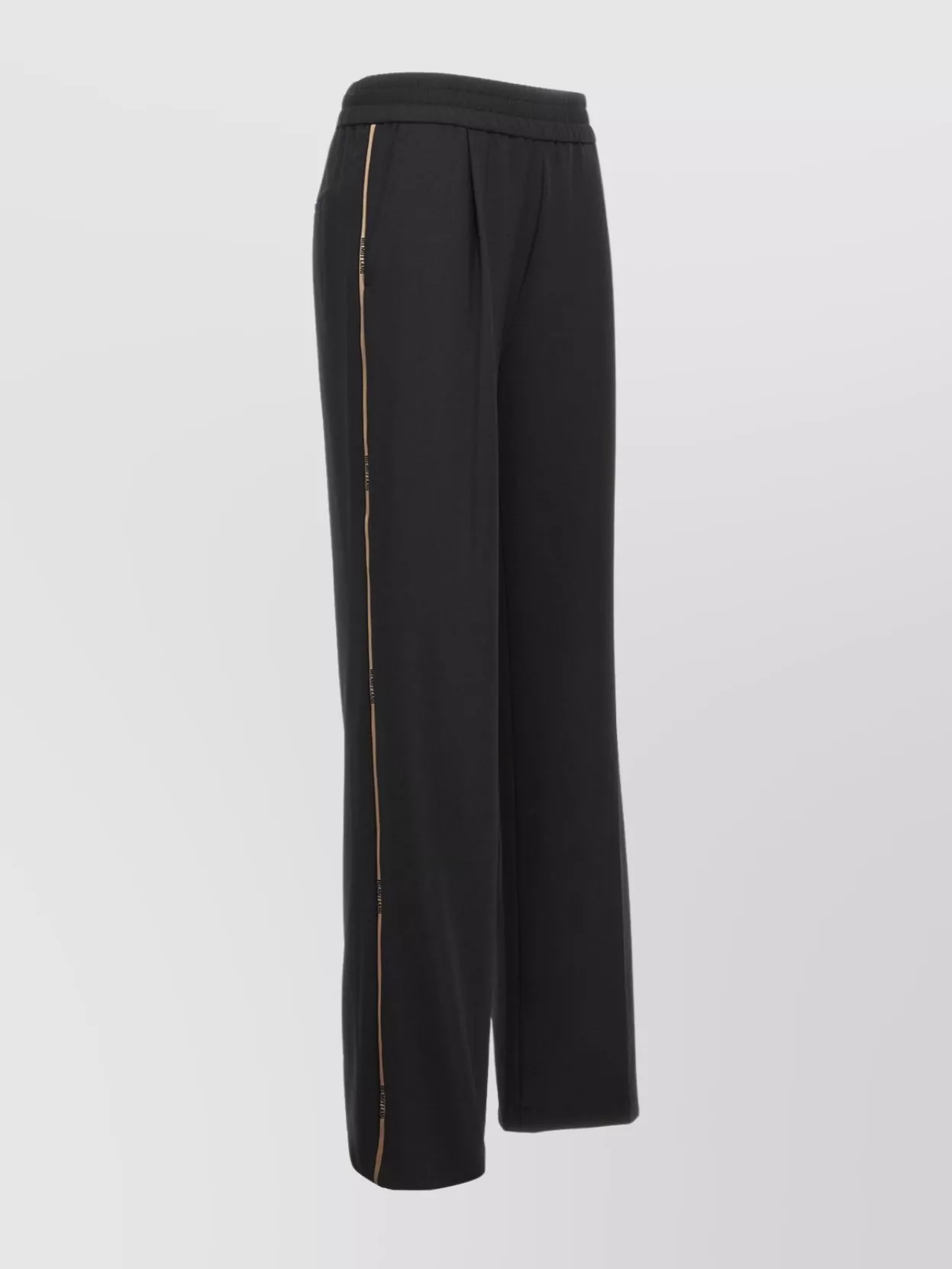 Helmut Lang Logo Band Straight Leg Trousers With Side Stripe