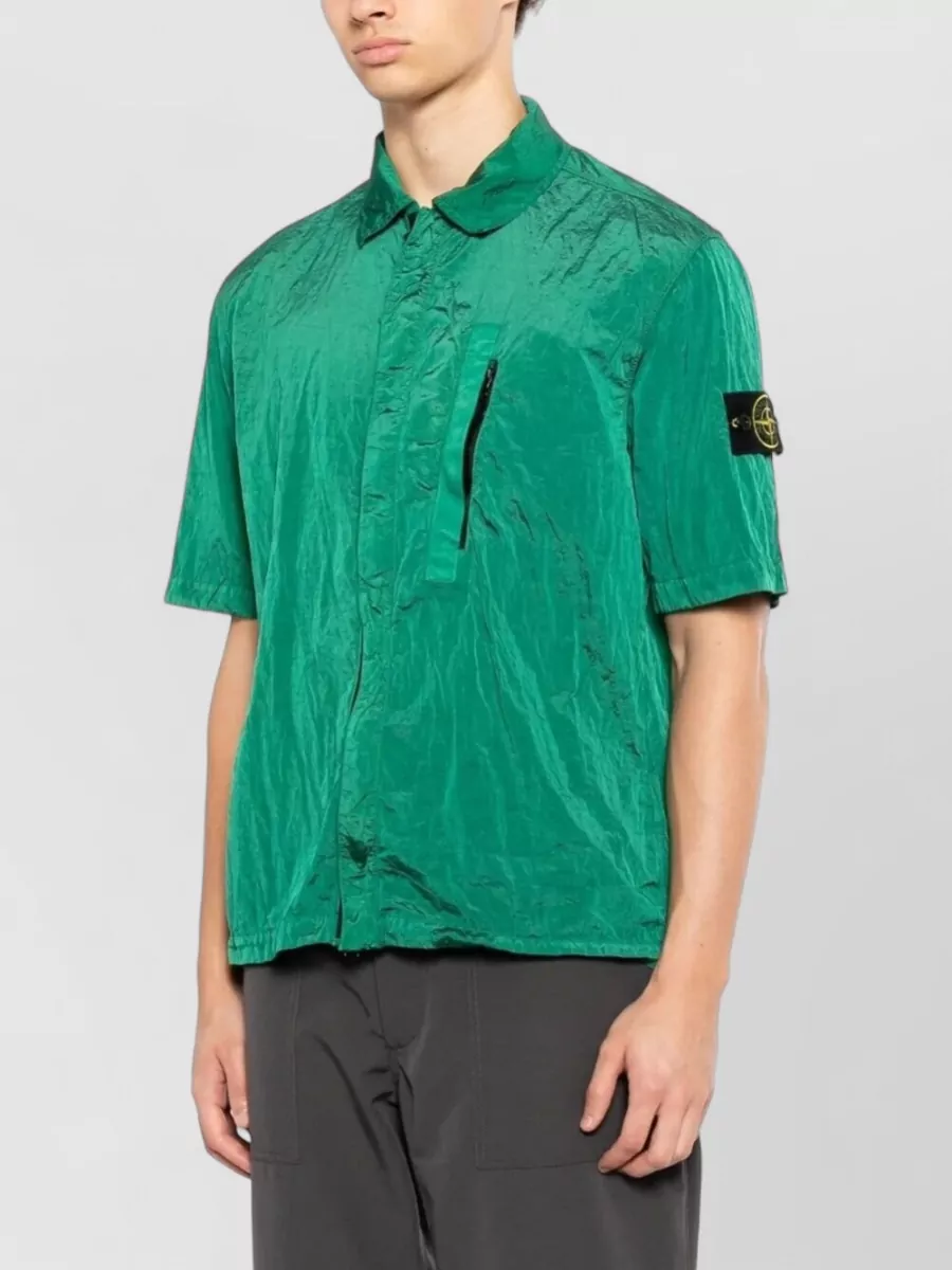 Stone Island Nylon Short-Sleeve Overshirt