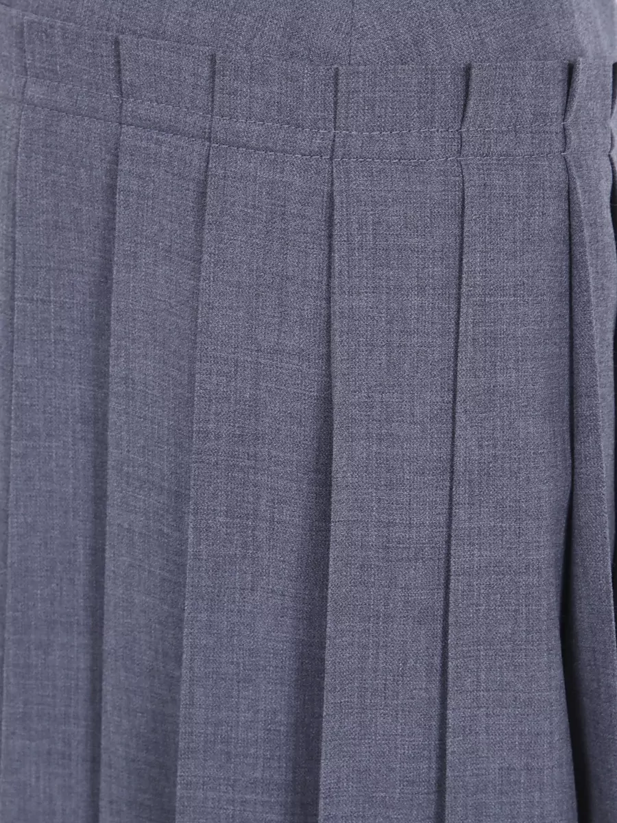 Ami Paris Wool Pleated Midi Skirt